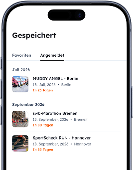 App Screen: List of favorited events